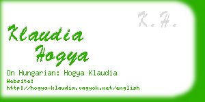 klaudia hogya business card